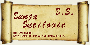 Dunja Šutilović vizit kartica